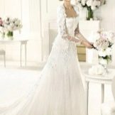 Wedding dress from the collection 2013 by Elie Saab with a square neck