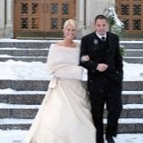 Wedding fur cape