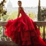 Wedding dress by alessandro angelozzi lace red