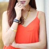 Decorations for an orange dress