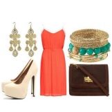 Orange dress accessories