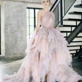 Fluffy dress made of chiffon layered