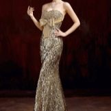 Evening dress from China golden