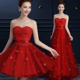 Red evening dress from China to the floor