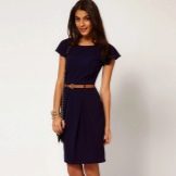 Cotton dress with wing sleeves for Pear (triangle) figure