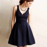 Casual dress with straps with a half-sun skirt