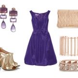 Purple Flared Dress Accessories