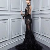 Open back dress with train