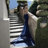 Open back dress with train