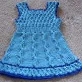 Knitted dress for girls with A-line needles