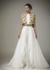 Evening dress with embroidery A-line