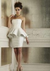 Peplum Wedding Beach Dress