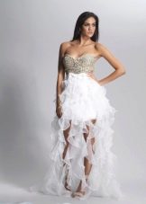 Wedding dress short in front and long in back