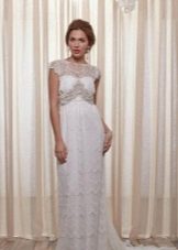 Rustic wedding dress with rhinestones