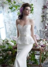 Peplum wedding dress