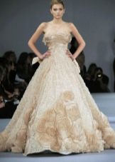 Wedding dress from Elie Saab with flowers