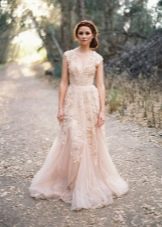 Wedding Dress by Reem Acra with Lace