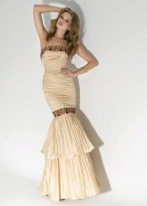 Draped Mermaid Evening Dress