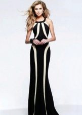 Striped Evening Dress by Faviana