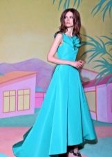 Turquoise dress short in front, long in back