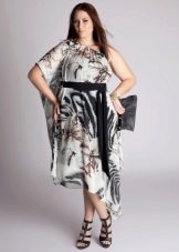 Short color evening dress for overweight