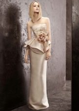Satin wedding sheath dress