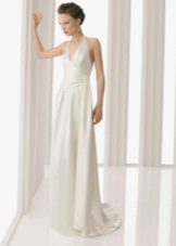 Cutout Satin Wedding Dress