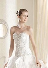 satin sequin wedding dress