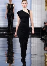 Evening dress with asymmetrical top