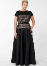 Black evening dress with lace