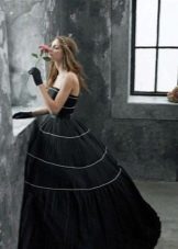 Lush black wedding dress
