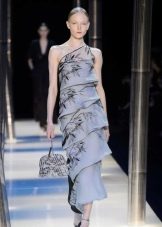 White and blue evening dress by Armani