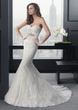 Mermaid wedding dress with a puffy skirt