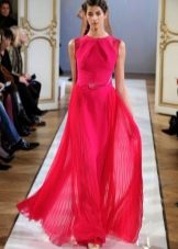 Evening light dress in berry color