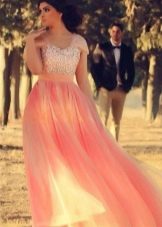 Elegant evening dress of large size to the floor