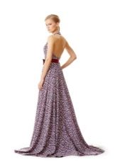 simple open back evening dress