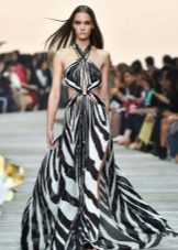 Roberto Cavalli Zebra Print Evening Dress