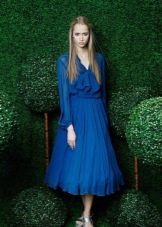 Evening blue midi dress