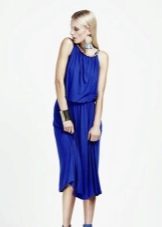 Blue evening midi dress