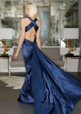 Backless Evening Dress Blue