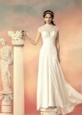 Wedding dress with a non-puffy flared skirt