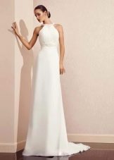 Straight wedding dress with American armhole