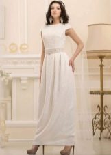 Long sheath wedding dress