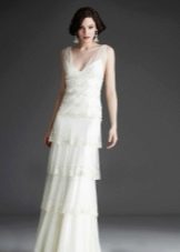 Wedding dress with a flared skirt