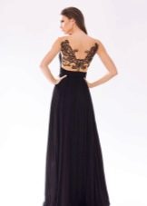 Evening dress with lace back