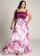 Summer color evening dress for wedding for the full