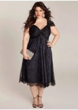 Evening dress in retro style for the fat wedding