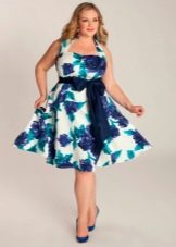 chubby floral evening dress for wedding