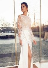Wedding dress with a slit from the Crystal Desing 2014 collection