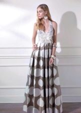 summer evening dress with open shoulders